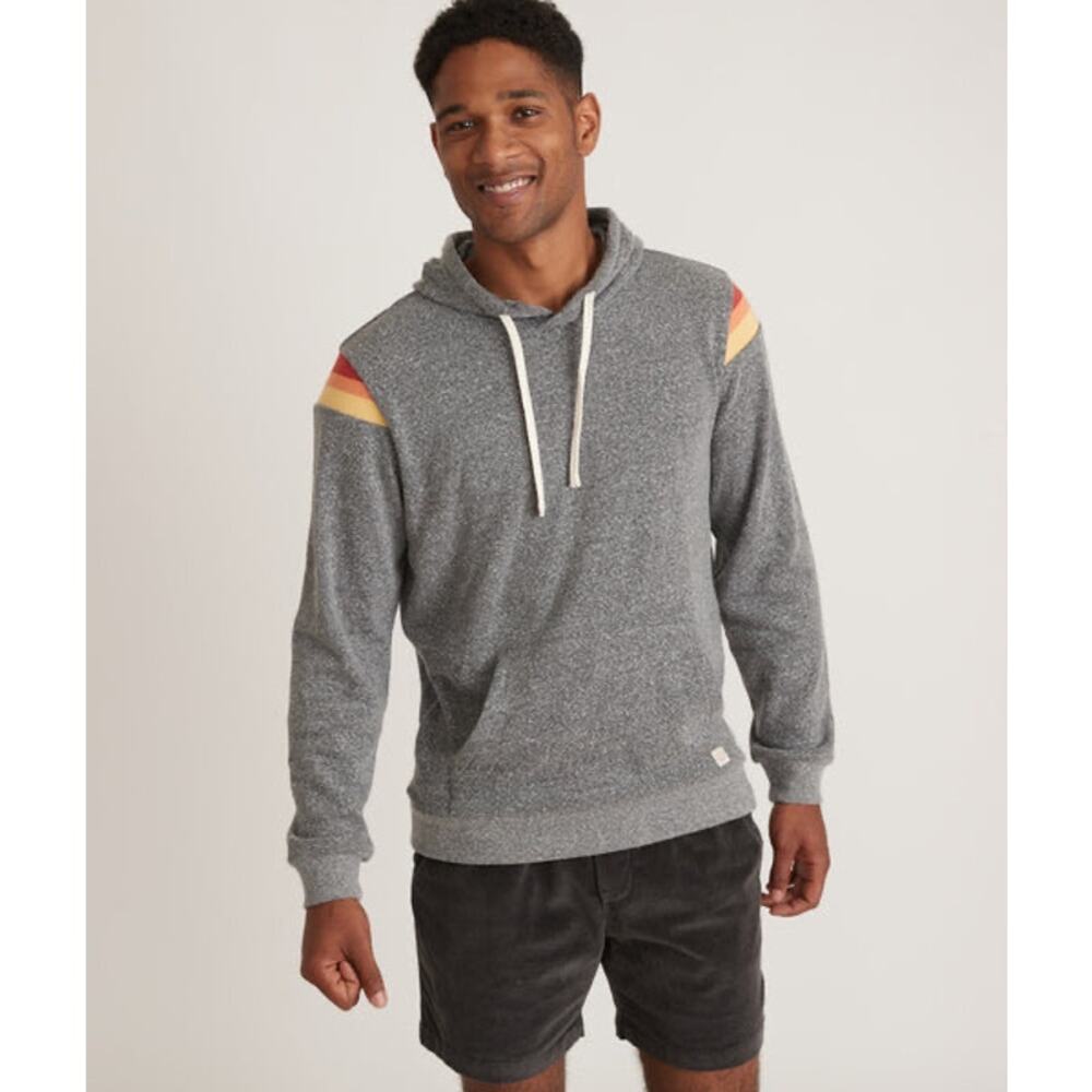 Marine Layer Sunset Stripe Shoulder Pullover Hoodie Men’s Size Medium